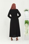 Siyah Özel Tasarım Abaya