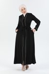 Siyah Özel Tasarım Abaya