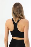 Siyah Push-up Toparlayıcı Yumuşak Penye Spor Bralet Rahat Südyen