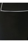 Siyah Spor Yüksek Bel Çizgi Detaylı Slim Fit Tayt