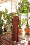 Taba Ankanoor Reglan Kol Büzgülü Elbise