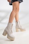 Vizon D535 Garantili Bağcıklı Fermuarlı Bot Bootie