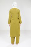 Yağ Yeşili Tunik Pantolon İkili Takım