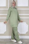 Yeşil Taş Detaylı İkili Takım