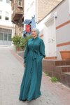 Emerald Hidden Buttoned Abaya