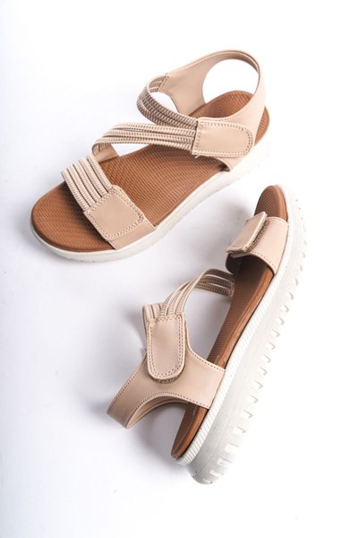 Bej Garantili D458 Ortopedik Sandalet