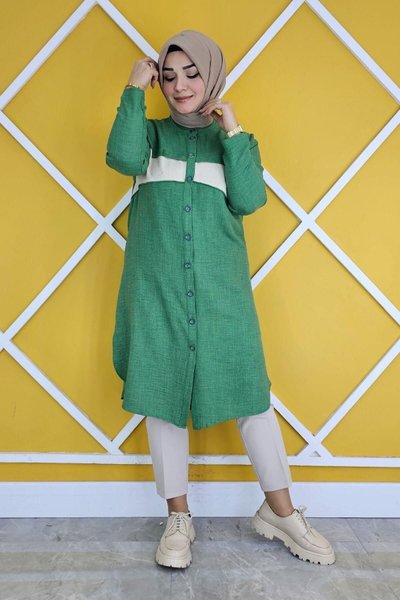 Benetton Nervür Cep Taş Detaylı Gömlek