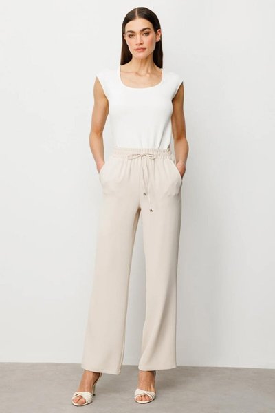 Kum Bol Paça Krep Kumaş Pantolon