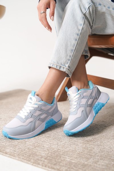 Gri Garantili Ortopedik Sneaker Spor Ayakkabı