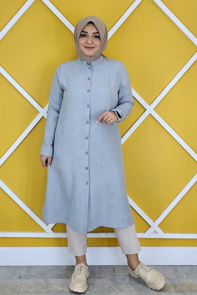 Gri Hakim Yaka Gömlek