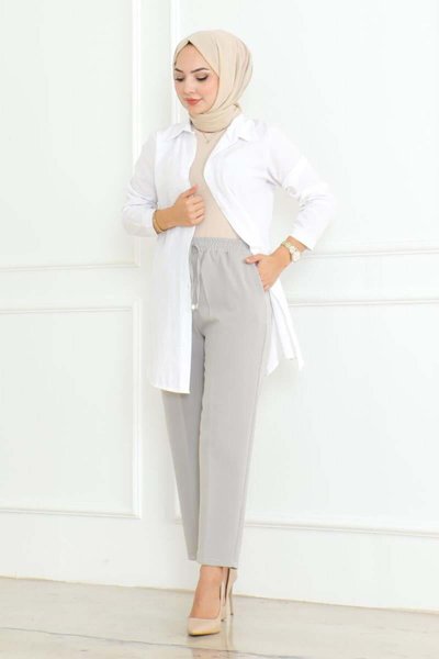 Gri Havuç Model Pantolon
