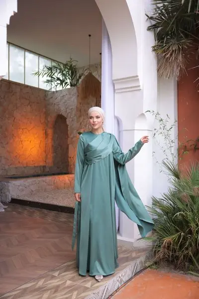Mint Zara Saten Abiye Elbise