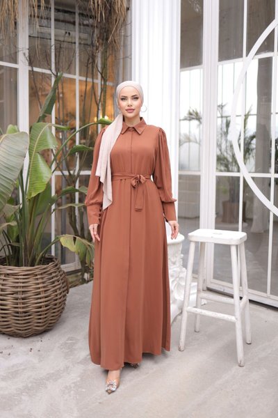 Taba Ankanoor Gizli Patlı Düğmeli Ferace