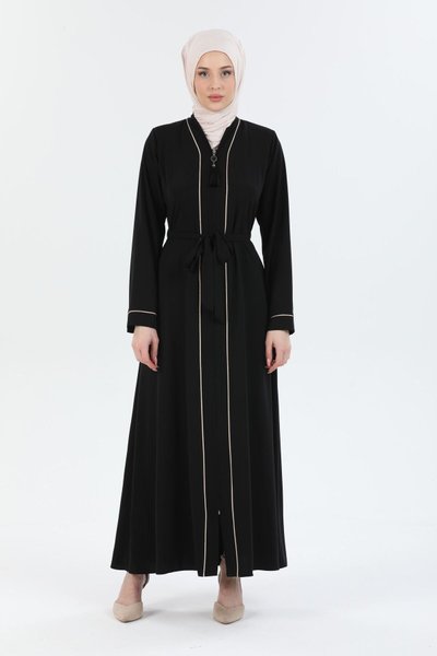 Black Special Design Abaya