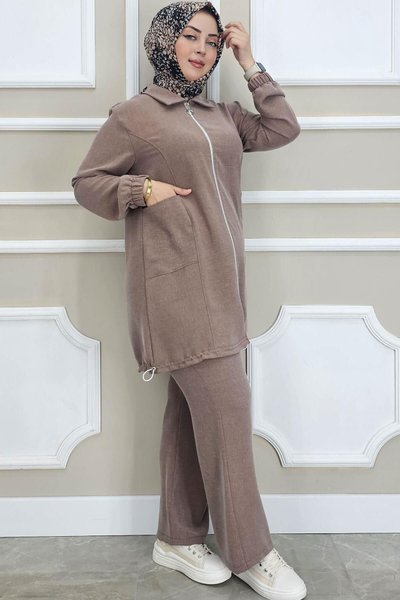 Somon Fermuarlı Tunik