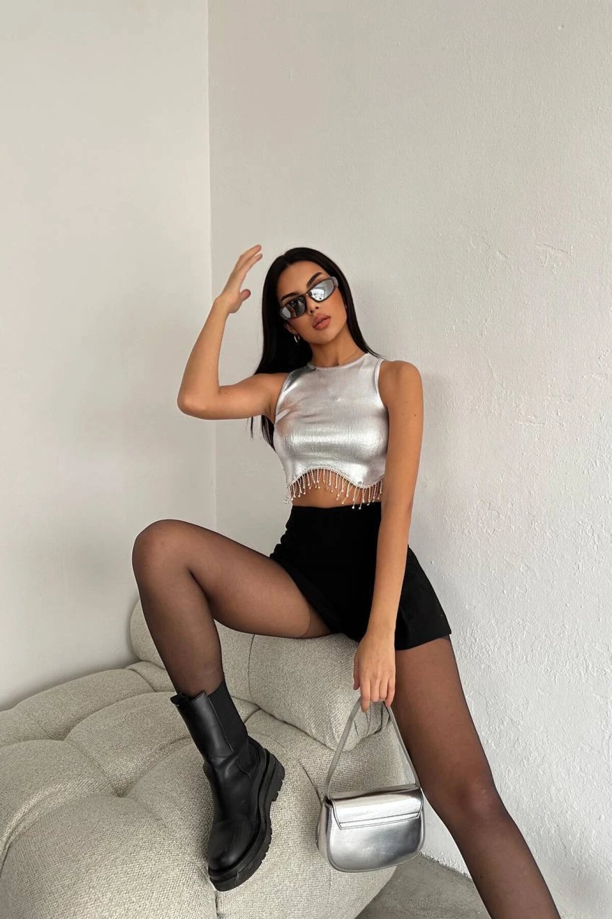 Gümüş Kristal Stone Crop - Luvita Co
