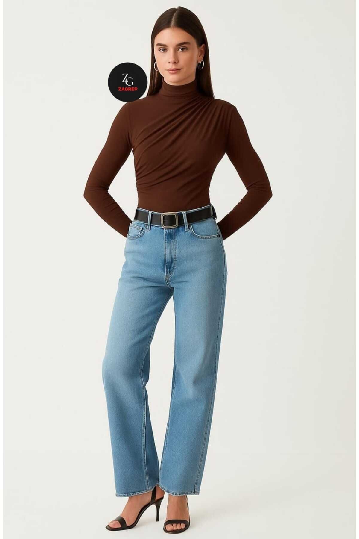 Coffee Brown Long Sleeve Ruched Blouse - Zagrep