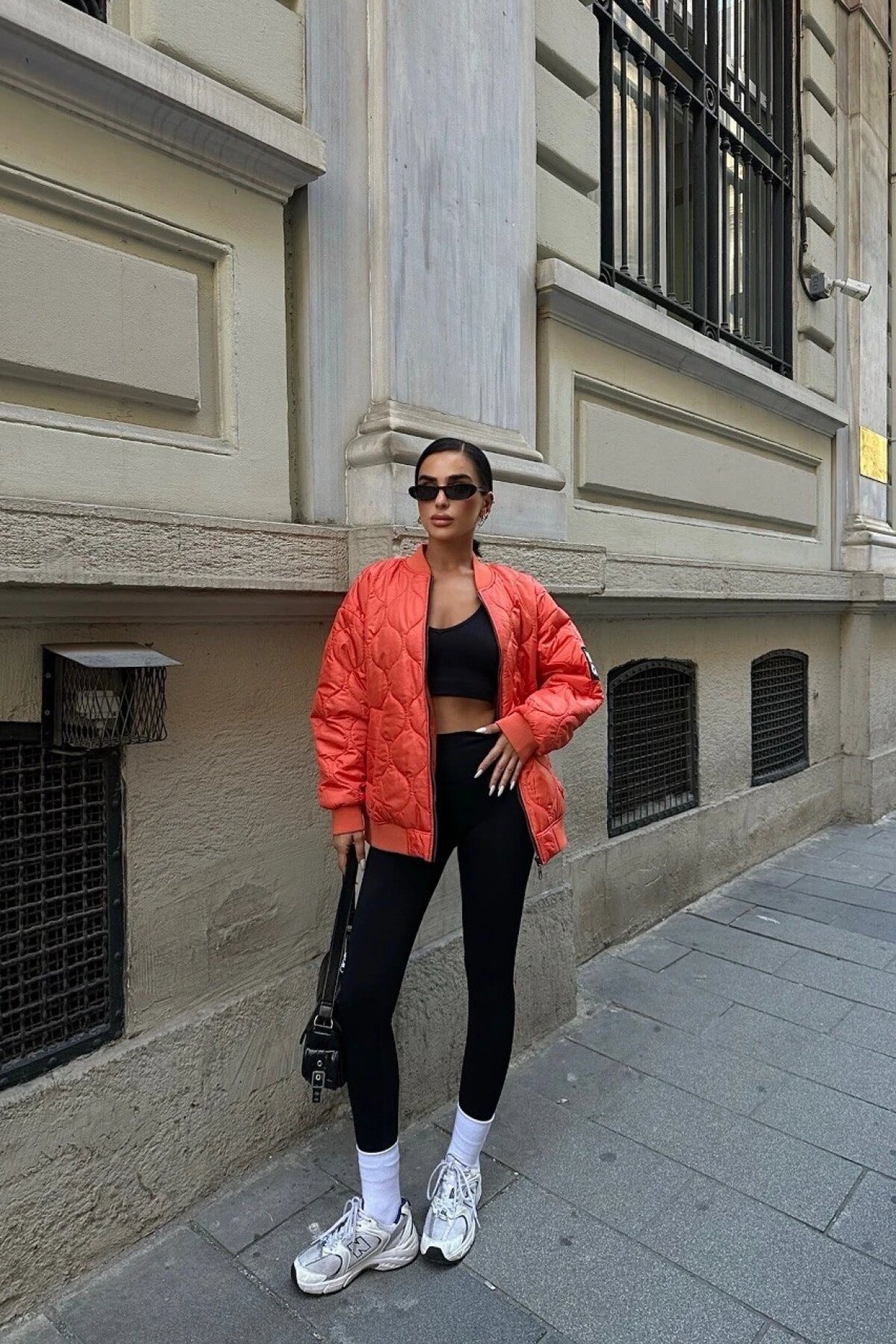 Portakal Kapitone Oversize Ceket - Luvita Co