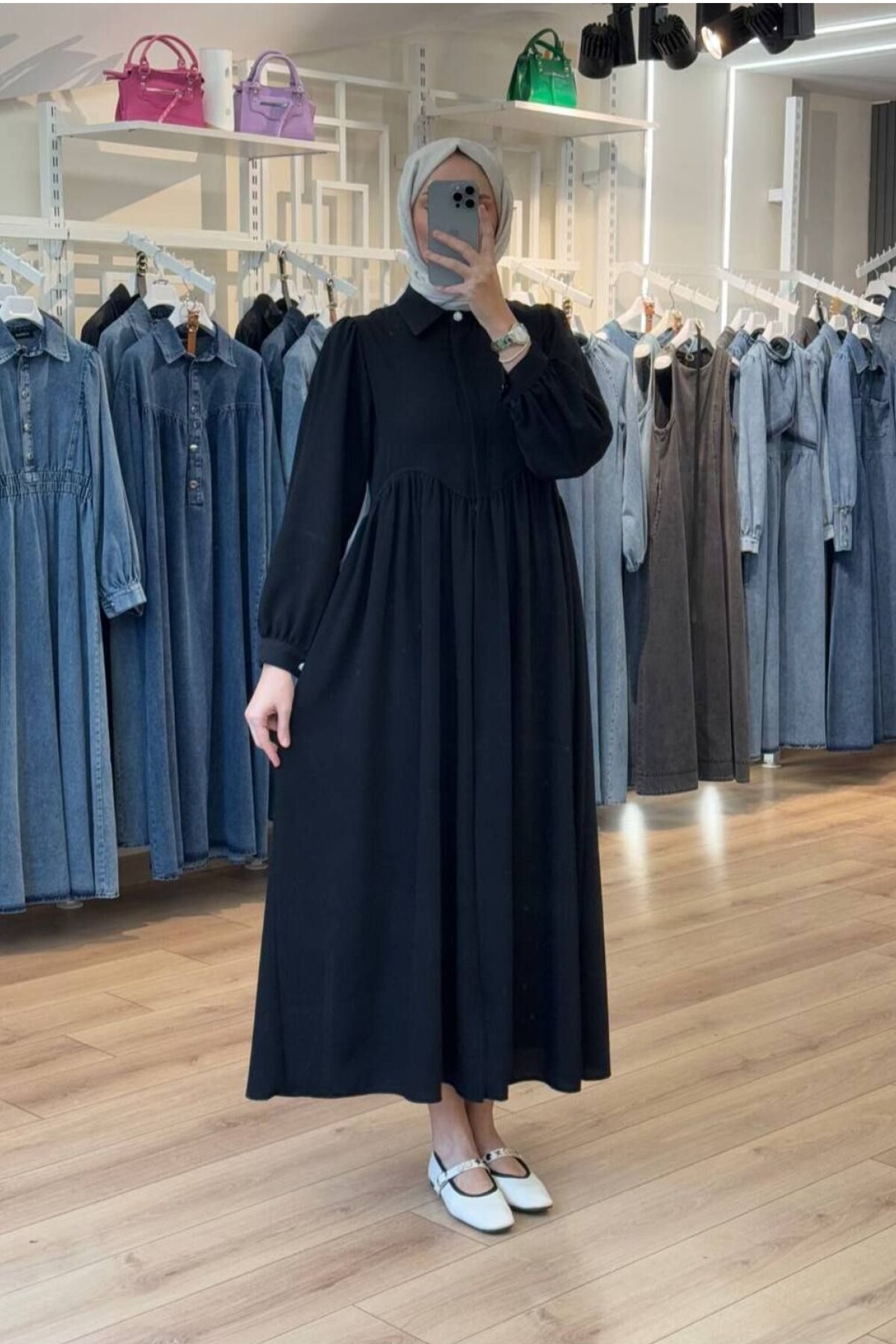 Black Underbust Wavy Ruched Thin Crepe Cape Ferace - OlaLady