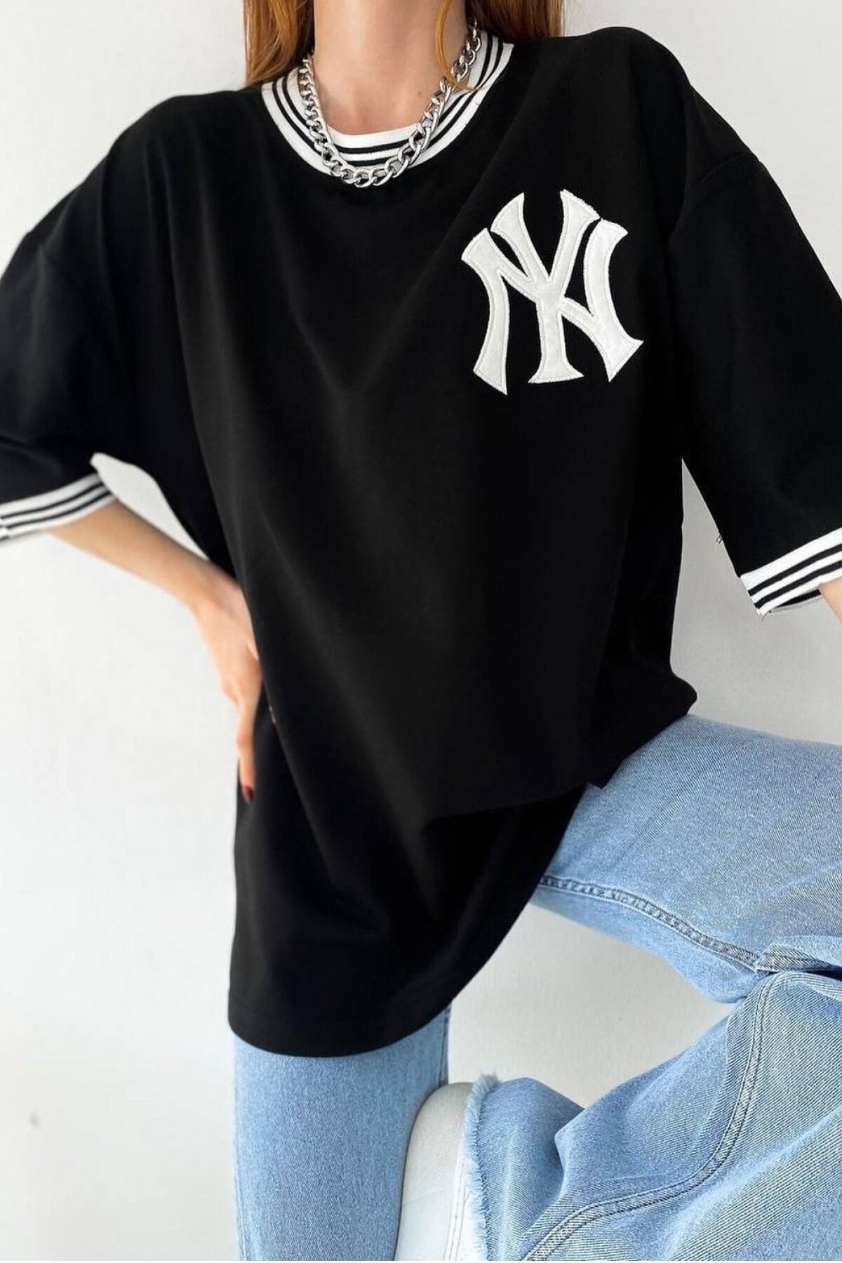 Siyah Unisex Oversize Tshirt - İLKCET MODA