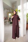 Acı Kahve Medine İpeği Şallı Namaz Elbise