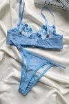 Bebe Mavi Hazel Dantel İşlemeli Bralet Takım