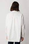 Beyaz Boncuklu Kurdele Detaylı Gömlek