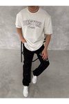 Beyaz Boston Oversize Unisex Tshirt
