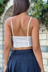 Beyaz Tasarım Tül Crop