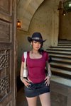 Bordo Kare Yaka Dalgıç Kumaş Bodysuit