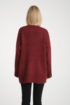 Bordo Oversize Basic Uzun Kazak