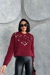 Bordo Sequin Knit Sweater