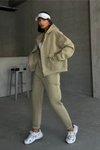 Çağla Kapüşonlu Oversize Alt Üst Eşofman Takım