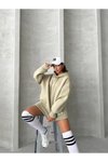 Çağla Oversize Uzun Kapüşonlu Sweatshirt