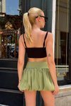 Çam Yeşili Mini Şortlu Balon Etek