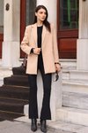 Camel Extra Over Size Blazer Ceket