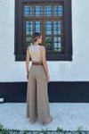 Camel Keten Kemerli Bol Paça Pantolon