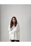 Ekru Oversize Basic Kazak