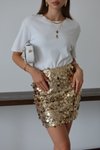 Gold Mini Pul Payet Etek