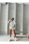 Gri Bağcık Detay Oversize Sweatshirt