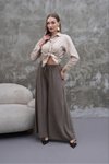 Gri Modal Kumaş Etek Pantolon