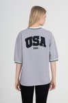 Gri Usa Oversize Unisex Tshirt