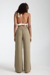 Haki Müslin Oversize Palazzo Pantolon