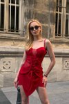 Hollywood Kırmızı Mini Askılı Butterfly Glop Detay Elbise