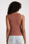 Kahverengi Basic Crop Triko