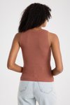 Kahverengi Basic Crop Triko