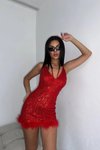 Kırmızı Mini Askılı Xmas Bağlamalı Payet Abiye Elbise
