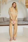 Latte Gold Dantelli İşlemeli İkili Tesettür Takım