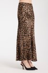 Leopar Uzun Saten Kumaş Etek