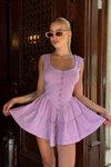 Lila Mini Ametist Elbise